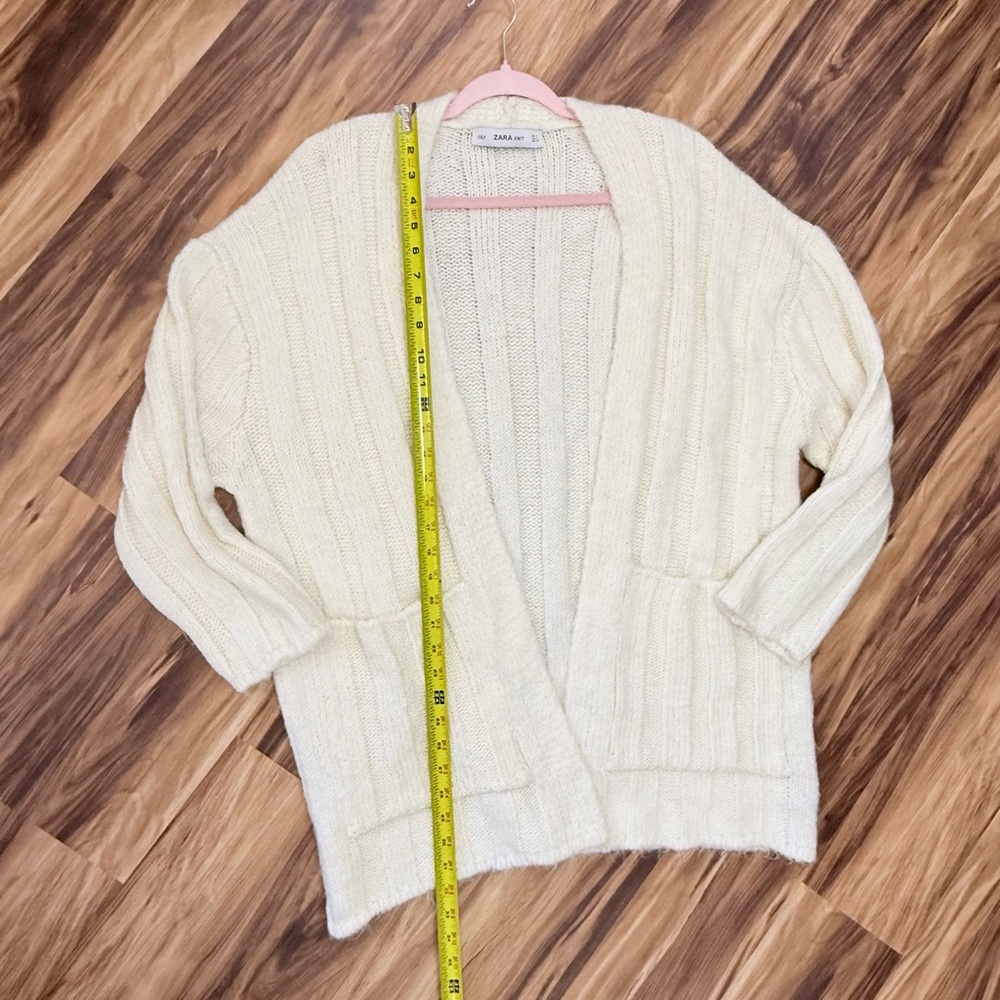 Zara Cream Open-Front Cardigan - Picture 7 of 7